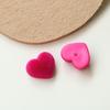 Ins Color Dulce Flocado Felpa Corazón diy Accesorios Acrílicos Aretes Pasador para el Cabello Material para Carcasa de Teléfono Venta al por Mayor