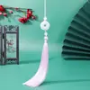 Adornos colgantes de coche clásicos chinos con borlas y hebilla Ping An, accesorios antiguos de Hanfu, cheongsam con solapa de presión, pequeño colgante