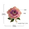 Broche de Flor Peônia de Alta Qualidade, Tendência Nacional de Alta Qualidade para Mulheres, Broche Corsage Clássico Chinoiserie, Acessórios Florais para Cheongsam e Dinastia Han