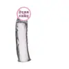 Condón Diente de Lobo Extendido de 7 cm para Hombres, Manga para Pene con 4 Retardos, Juguete Sexual Alargador y Agrandador, Manga de Cristal, Mejora de Vibración
