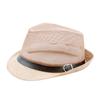 Sombrero de Jazz Transpirable de Malla Hueca de Verano para Personas de Mediana Edad y Ancianos, Sombrero de Anciano, Sombrero de Protección Solar para Exteriores, Sombrero para el Sol, Sombrero de Paja