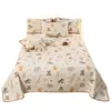 Capa de cama/cobertor dupla face para todas as estações, um lado é 100% algodão e o outro é fleece de bebê, espessado e acolchoado para aquecimento, adequado para camas de tatami