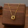 Collar Transfronterizo de Acero de Titanio para Mujer, No se Desvanece, Lujo Ligero, Versátil, Gama Alta, Cadena de Clavícula de Lujo, Listo para la Venta