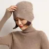 Macio e Pegajoso Caxemira 2026 Outono/Inverno Novo Estilo Feminino Trançado Casual Gorro Quente e Versátil Gorro de Tricô