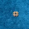 Fuerte Retención de Color Chapado en Oro de 14K Incrustaciones de Circonita Soporte de Copo de Nieve Flor de Cuatro Hojas Porta Cuentas de Flor de Ciruelo Accesorios para Joyería de Cuentas DIY