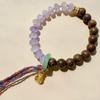 Pulsera de Cuentas de Vidrio con Grano de Madera de Ala de Pollo Pulsera de Borla Estilo Chino Nuevo Retro para Mujer Pulsera para Puesto de Punto Turístico Transmisión en Vivo