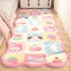 Alfombra Rosa para Mesita de Noche Manta para Mesita de Noche de Dormitorio Habitación de Niñas Niños Almohadillas Gruesas para Pies Imitación Cachemira Antideslizante para Suelo de Mesita de Noche