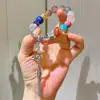 Pulseira Tesouro Super de Cristal Branco Natural, Ametista, Quartzo Rosa, Amazonita, Flor de Cola Vermelha, Citrino, Pedra da Lua, Ouro Negro