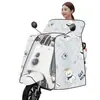 Cubierta Impermeable y a Prueba de Viento para Vehículos Eléctricos, Protección Solar de Verano, Toldo Impermeable, Cubierta Tipo Capa de Cobertura Total para Motocicletas y Scooters Eléctricos, Adecuada para Todas las Estaciones