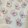 Colgante de Pintura al Óleo del Jardín de Monet Flor Mariposa Espiga de Trigo Perla de Imitación Pulsera de Cuentas DIY Collar Aleación Pendientes de Gota de Aceite