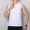 Nuevo Chaleco de Seda Helada de Verano, Camiseta sin Mangas de Seda Helada de Manga Corta para Deporte y Fitness, Camiseta de Secado Rápido, Transpirable para Correr y Fitness