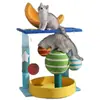 Rascador para Gatos Estante para Gatos Nido para Gatos Árbol para Gatos Pequeño Tabla Rascadora de Sisal Integrada Columna Rascadora para Gatos Juguete para Gatitos Suministros para Gatos