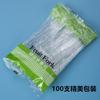 Palitos de Fruta de Plástico Palitos de Bambu Descartáveis Garfos de Fruta Transparentes Sobremesa Bolo Garfos Pequenos Comerciais Garfos de Bambu Cristal Fábrica