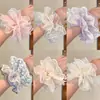 Scrunchie com vibe feminina, elástico de cabelo coreano fofo, acessório de cabelo estilo preguiçoso oversized, faixa de cabelo para coque