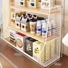 Prateleira de Armazenamento para Mesa, Porta-Copos, Caixa de Armazenamento de Lanches e Frutas para Bancada de Mesa de Jantar, Armário de Armazenamento Multicamadas para Café e Saquinhos de Chá de Mesa de Escritório