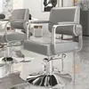 Sillón de barbero moderno para salones de peluquería, ajustable y giratorio, elegante taburete de peluquería para permanentes y tintes