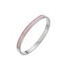 Pulsera Cuadrada de Diamante de Alto Brillo de Acero de Titanio Transfronteriza para Mujer Nueva Pulsera Simple Europea y Americana Lujo Accesible Acero de Titanio Diamante Microincrustado Pulido Fino