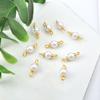 Accesorios de joyería diy aretes de moda cuentas conector material para aretes mayoreo perla de imitación doble colgante accesorios Zhongxing
