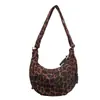 Bolsa Versátil de Gran Capacidad Estilo Dumpling Transfronteriza para Mujer 2026 Nuevo Otoño Estampado de Leopardo Retro Estilo Coreano para Viajes Diarios Bolso de Hombro Cruzado Único