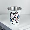 Taza de Café Nueva, Taza de Acero Inoxidable, Vaso de Agua de Aspecto Elegante con Tapa, Vaso Sencillo de Nicho con Popote, Taza Portátil Engrosada para Bebidas Frías