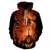 Sudadera Casual de Fiesta Navideña Transfronteriza Nueva Horror Hip-hop Personalidad Moda para Hombre Sudadera 3D