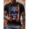 Camiseta con cuello redondo y manga corta con estampado 3D para jóvenes europeos y americanos de Amazon Eaby 2022, disponible para hombres.