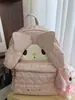 Bolsa de Gato con Lazo de Alto Valor Estético, Mochila Casual Simple, Gran Capacidad para Salidas y Compras, Bolsa Linda, Bolsa de Nicho