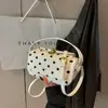 Bolso de Mano de Verano 2026 Nuevo, Elegante y Sencillo, de Alta Gama para Mujer, Bolso Cruzado de Hombro con Lunares de Moda Único