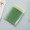 Pincel para Delineador de Ojos Desechable con Mango de Cristal Pelo de Nylon Pluma Sombra Gusano de Seda Delineador de Ojos Ultra Fino Delineador de Labios Herramienta de Belleza