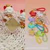 Cubo de oro puro 999 "Riqueza Instantánea" colgante de oro, serie de caballitos con forma de corazón con cordón, artículo popular en transmisiones en vivo de Douyin