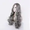 Comercio Exterior Moda Europea y Americana Peluca Cabello Largo Rizado Onda Grande Cabello Largo Rizado Mediana Peluca de Animación Gorro