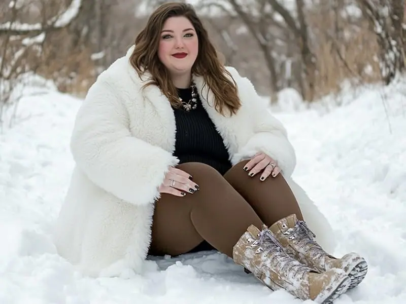 Plus Size Fleece Lined Tight