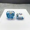 Moissanita Asscher Nuevo Color Zafiro 0.5-3 Quilates Sin Chapar con Código de Cintura Grabado con Láser Segunda Pasada Pluma de Diamante Grado VVS