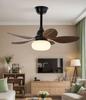 Lustre Ventilador de Teto Retrô para Sala de Estar Cor Nogueira Cordão Lustre Doméstico Integrado Ventilador de Teto Retrô Lâmpada Atacado Zhongshan Fengqi