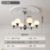 Nuevo Candelabro Retro Estilo Francés para Sala de Estar, Lámpara Mágica de Frijol de Madera Maciza Estilo Americano, Iluminación Vintage Estilo Nanyang para Dormitorio Principal y Comedor