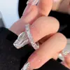 Anillo Exquisito de Lujo Accesible de Nicho con Circonita Super Brillante Coreana y Pedrería de Doble Capa para Mujer, de Alta Gama, a la Moda, Elegante