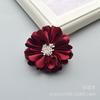 Versão coreana da cor Ding com flor central flor de tecido feita à mão acessórios de cabelo adorno de cabeça material de acessórios DIY flor de sapato broche