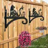 Venta Caliente Transfronteriza Colgador de Pared para Exteriores, Patio, Gancho, Maceta, Comedero para Pájaros, Linterna, Estante de Montaje en Pared, Colgador de Plantas de Metal Negro