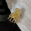 Pinza de Garra de Calavera Gótica para Halloween Estilo Oscuro Plegado Pinza de Cabello de Aleación Parte Posterior de la Cabeza Recogido Pinza de Tiburón Cola de Caballo Accesorios para el Cabello