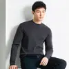 Transmissão ao VivoSuéter de Lã Fina Masculino Gola Alta Meia Espessura Cor Sólida Tricô 100% Lã Pura Suéter Tricotado Roupa Masculina