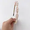 Diadema Pequeña de Perlas Tejidas Coreana Versátil Trenza para el Cabello Elegante Pasador Ondulado Tocado de Hada para Mujeres Verano
