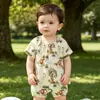 Mameluco de manga corta para bebé, estilo de verano delgado, Mameluco de gasa antibacteriana para bebé 10A, Ropa de salida para recién nacido, Mameluco