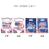 Bolsa de Tote con Impresión a Color Día de la Independencia del Fabricante Tema Bandera Americana Festival Bolsa de Plástico Fiesta de Cumpleaños Bolsa para Dulces y Regalos