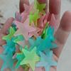 Adesivos de Parede Estrela Luminosa 3,8cm Adesivos Fluorescentes Decoração de Quarto Infantil 100 Peças/Saco Adesivos de Geladeira Reforma de Casa Alugada