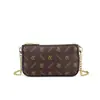 Bolso Pequeño Mk F para Mujer 2026 Nuevo Moda Primavera y Verano Bolso de Moda para Mujer Bolso Cruzado Bolso de Hombro Cadena Estampada Bolso Cuadrado Pequeño