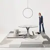 Manta para el hogar Nuevo estilo Lujo ligero Moderno Simple Sala de estar Sofá Mesa de centro Manta Dormitorio Comedor Alfombra Antideslizante Resistente a la suciedad