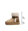 Botas de nieve para mujer de gamuza, suela gruesa, forradas de felpa, nuevo modelo invierno 2026, antideslizantes, resistentes al desgaste, zapatos cortos de algodón cálidos