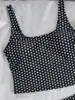 Traje de Baño de Dos Piezas tipo Pantalón Falda Estilo Europeo y Americano Nuevo de Amazon 2026 con Estampado de Lunares, Abertura y Nudo de Corbata Conjunto Bikini