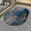 Alfombrilla de Piso para Baño con Patrón de Mármol, Forma Especial de Nube, Terciopelo de Cristal, Lavable, Antideslizante, Secado Rápido, Felpudo