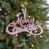 Feliz Navidad Letrero de carta de Navidad Accesorios para árbol de Navidad Colgantes decorativos Guirnalda Enredadera de Navidad Transfronterizo